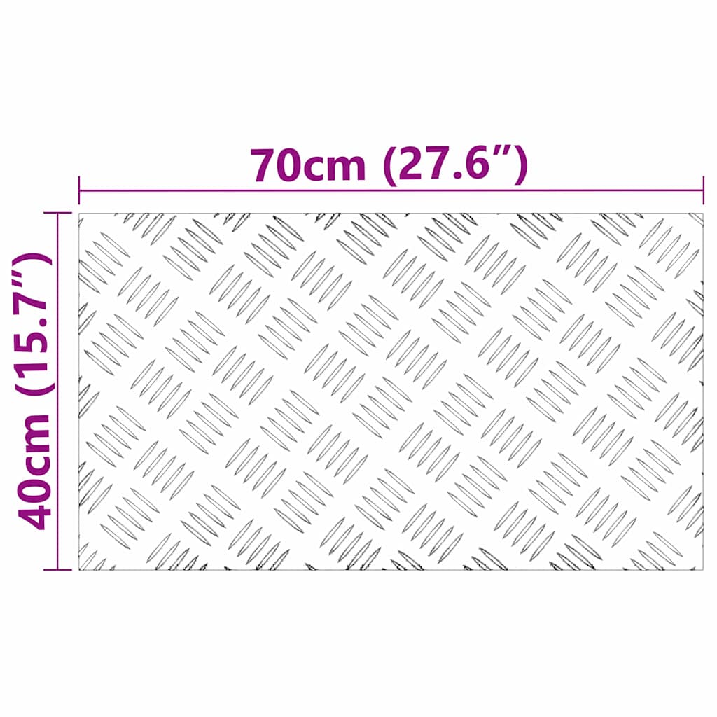 Stepenica Pravokutni 4 pcs Srebrno 70 x 40 cm Aluminij