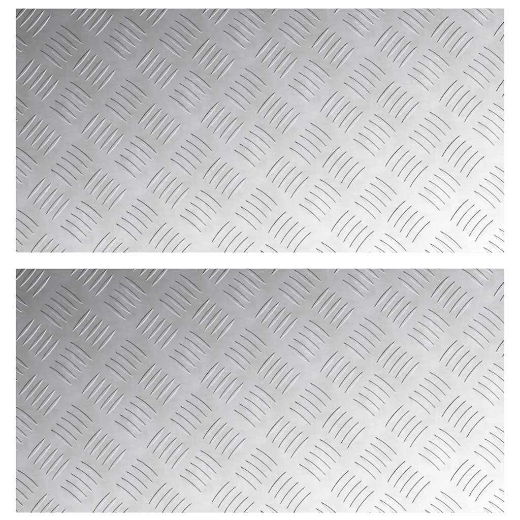 Stepenica Pravokutni 2 pcs Srebrno 80 x 40 cm Aluminij