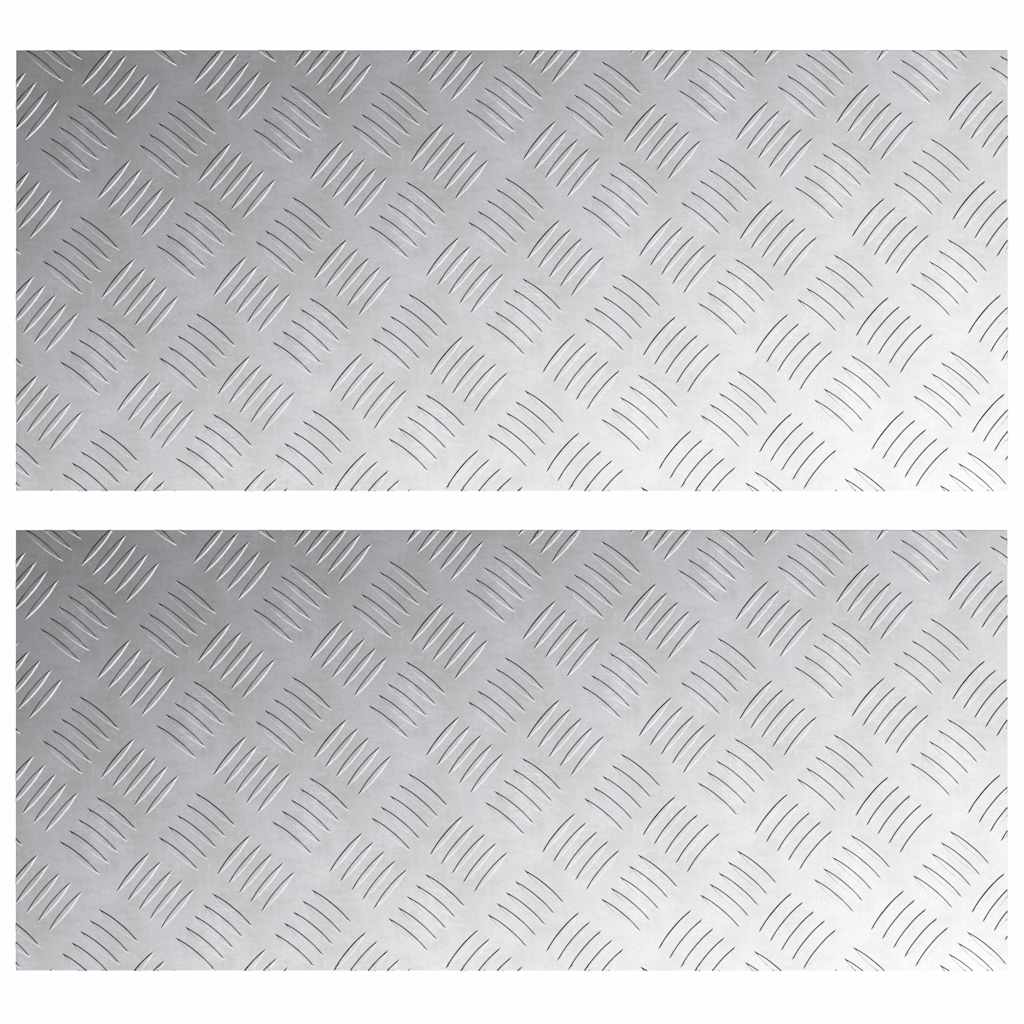 Stepenica Pravokutni 2 pcs Srebrno 90 x 40 cm Aluminij