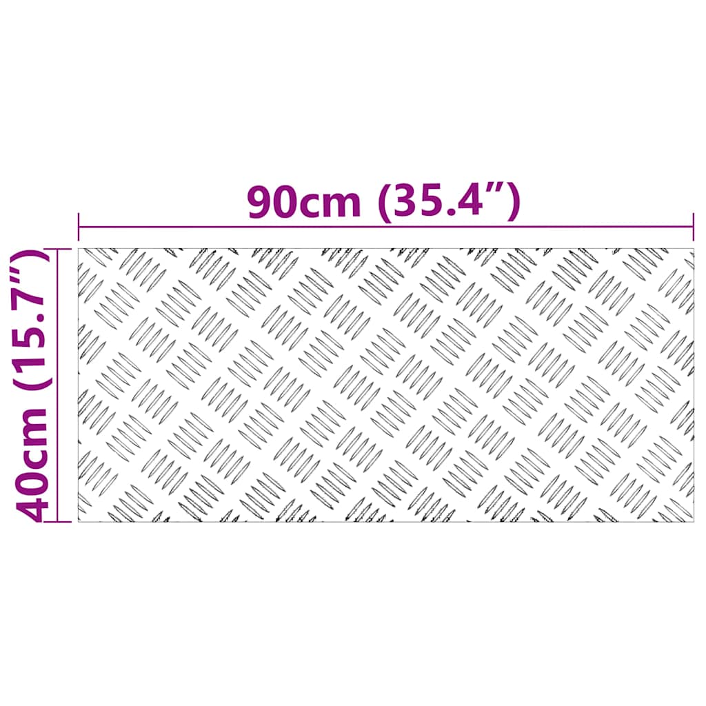 Stepenica Pravokutni 2 pcs Srebrno 90 x 40 cm Aluminij