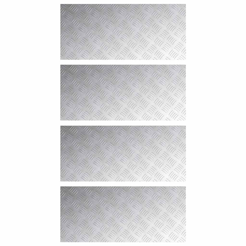 Stepenica Pravokutni 4 pcs Srebrno 90 x 40 cm Aluminij