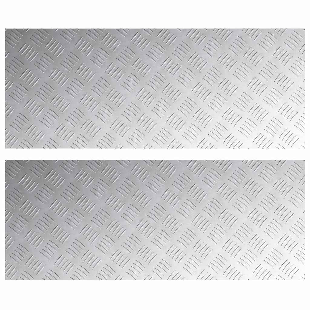 Stepenica Pravokutni 2 pcs Srebrno 100 x 40 cm Aluminij