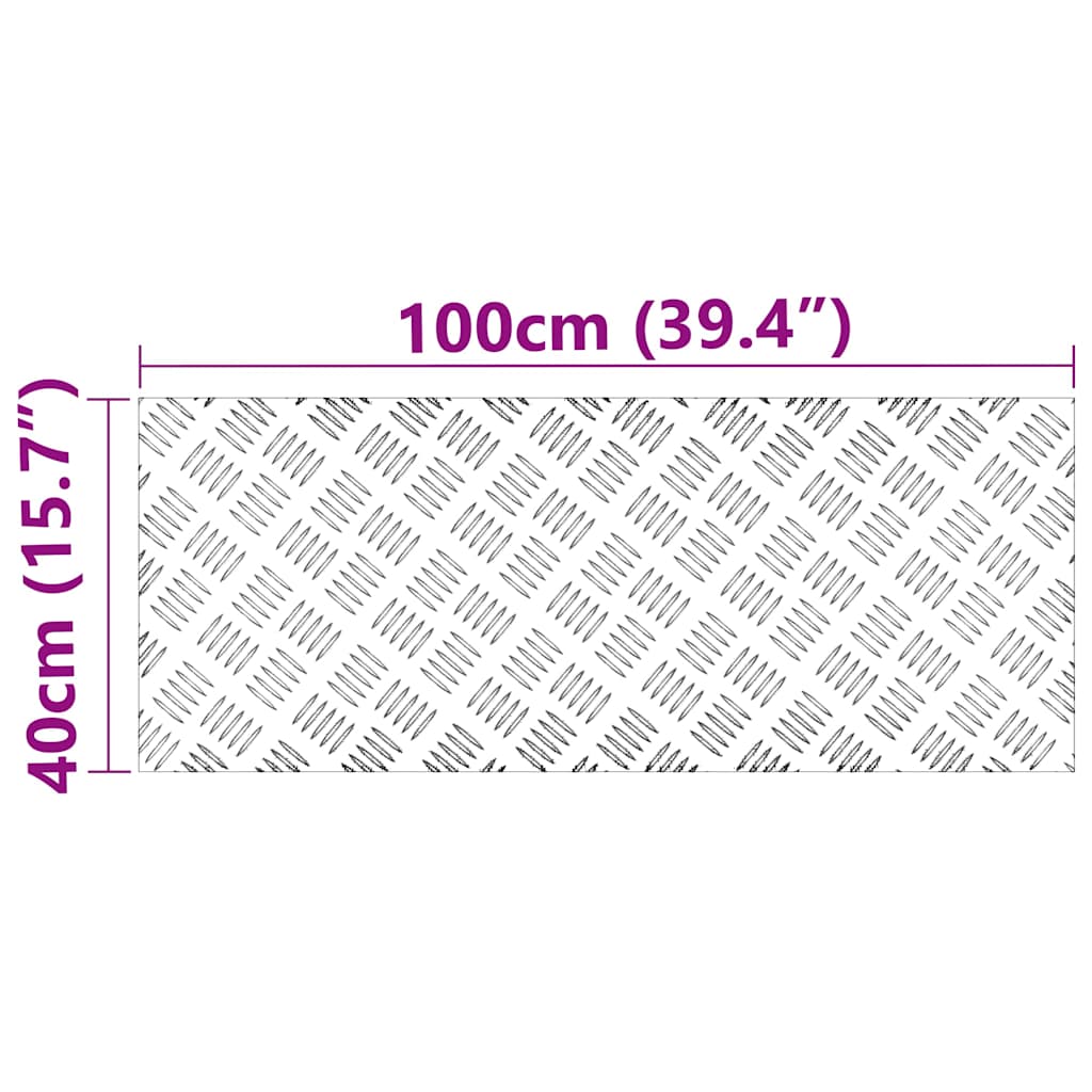 Stepenica Pravokutni 2 pcs Srebrno 100 x 40 cm Aluminij
