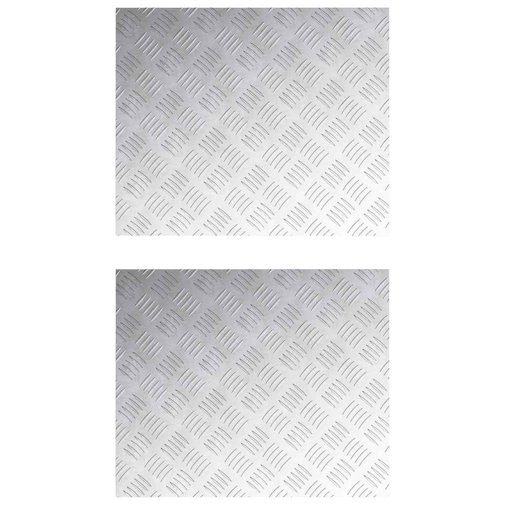 Stepenica Pravokutni 2 pcs Srebrno 60 x 50 cm Aluminij