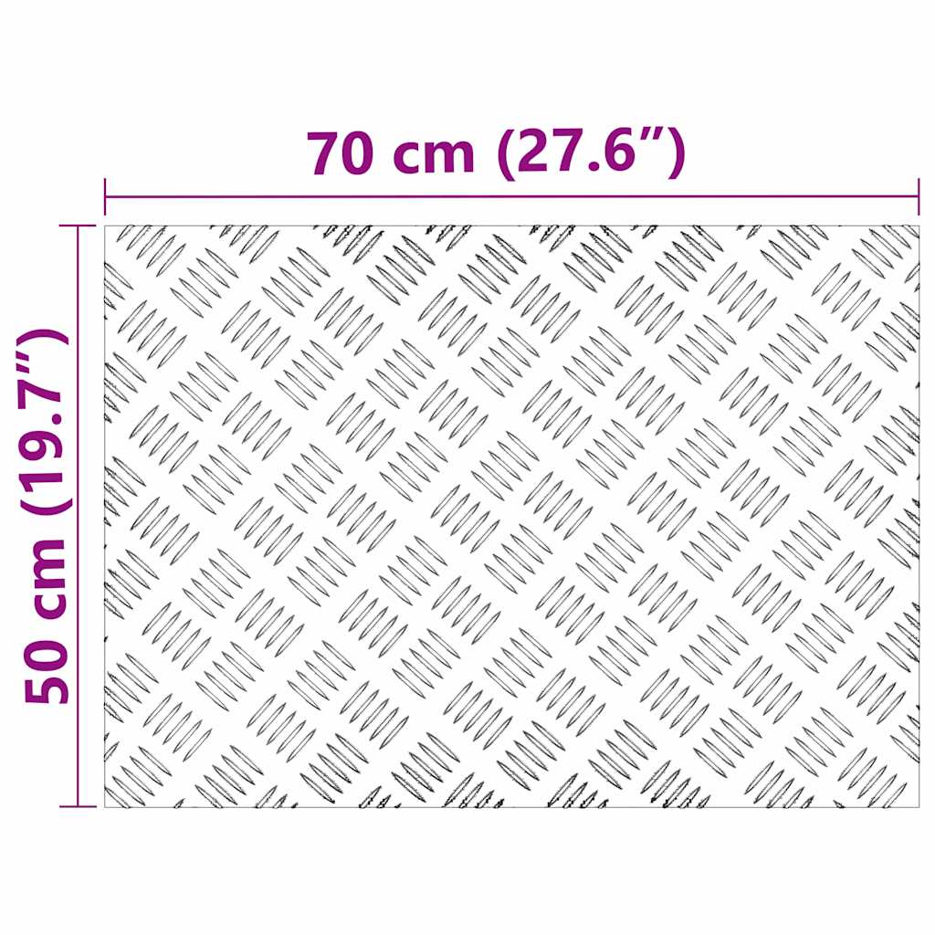 Stepenica Pravokutni 4 pcs Srebrno 70 x 50 cm Aluminij