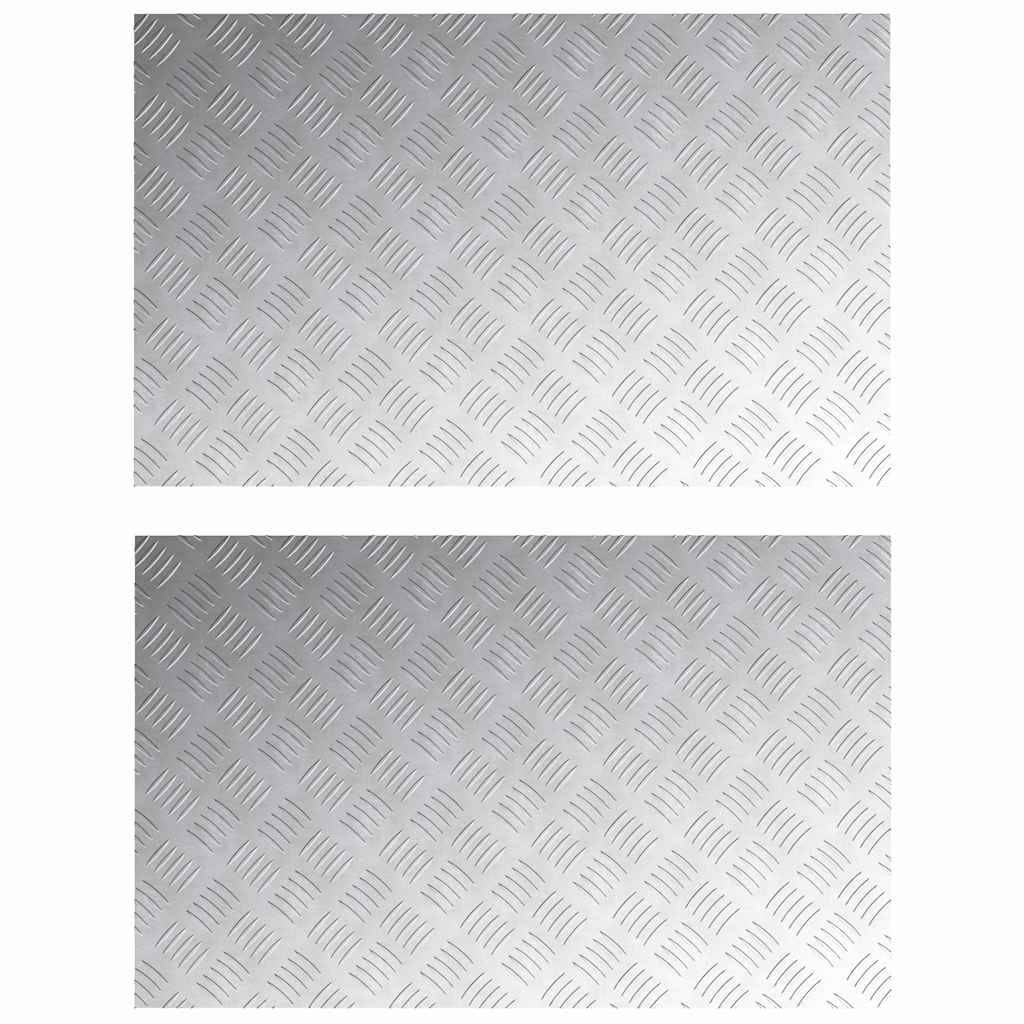 Stepenica Pravokutni 2 pcs Srebrno 80 x 50 cm Aluminij