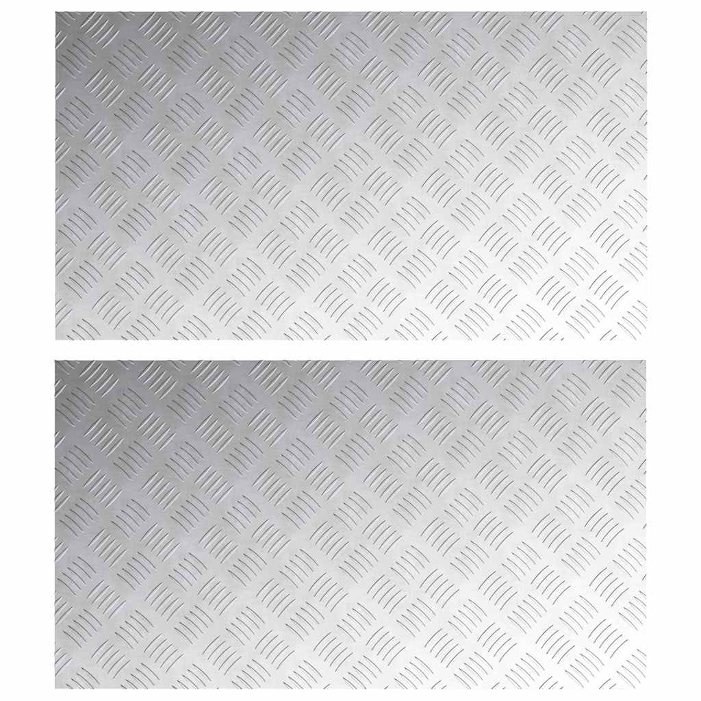 Stepenica Pravokutni 2 pcs Srebrno 90 x 50 cm Aluminij