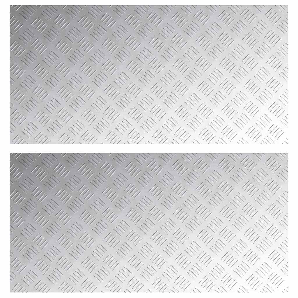 Stepenica Pravokutni 2 pcs Srebrno 100 x 50 cm Aluminij