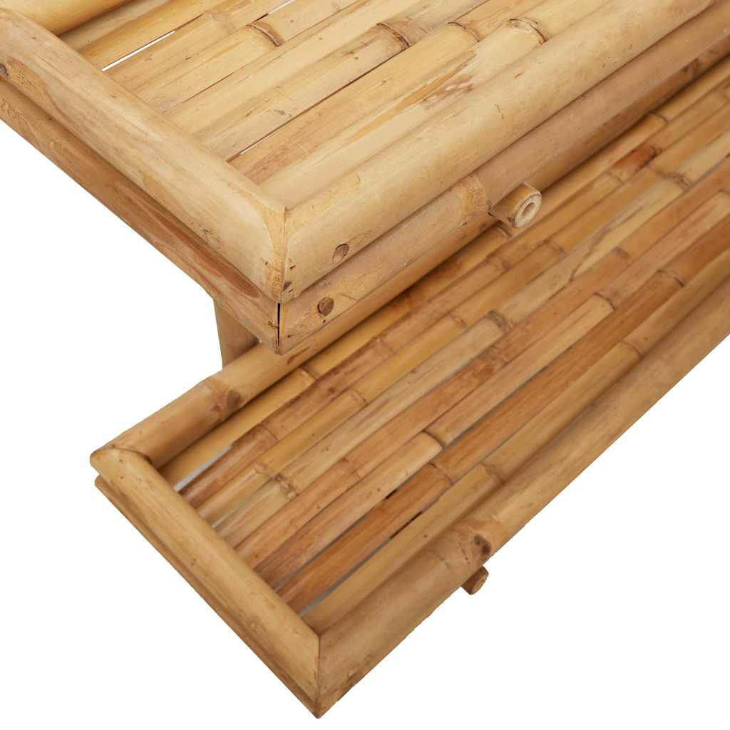 Polica na zidu s policom Zidne Smeđa 100 x 26 x 60 cm bambus
