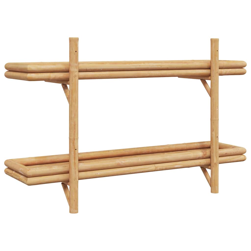 Polica na zidu s policom Zidne Smeđa 100 x 26 x 60 cm bambus