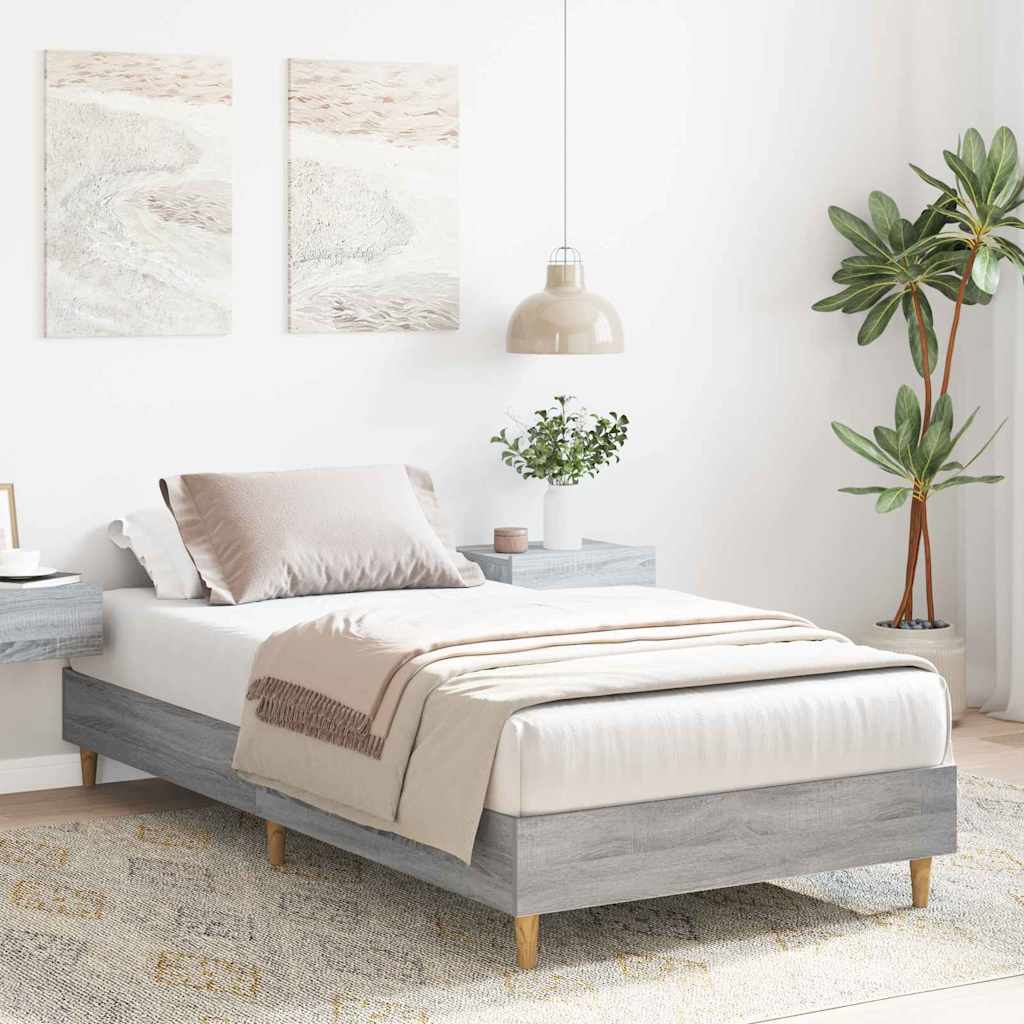 Krevetna konstrukcija Siva Sonoma 203 x 93 x 25 cm