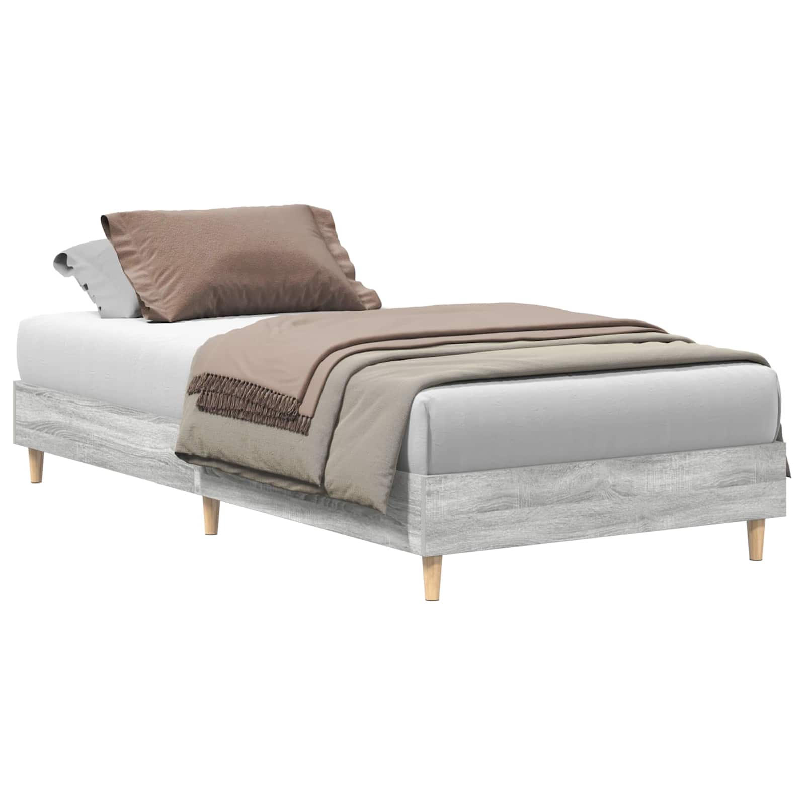 Krevetna konstrukcija Siva Sonoma 203 x 93 x 25 cm
