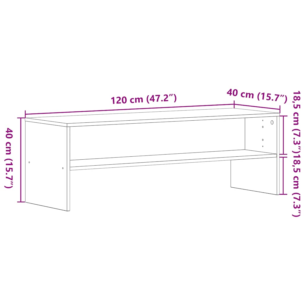 TV ormarić crni hrast 120x40x40 cm konstruirano drvo