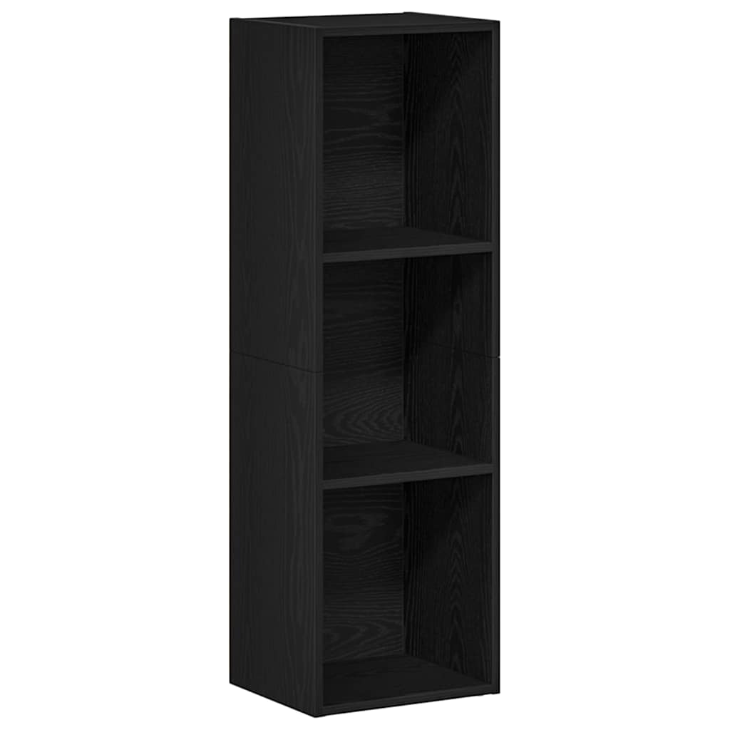 Polica za knjige crni hrast 36x30x114 cm Inženirsko drvo
