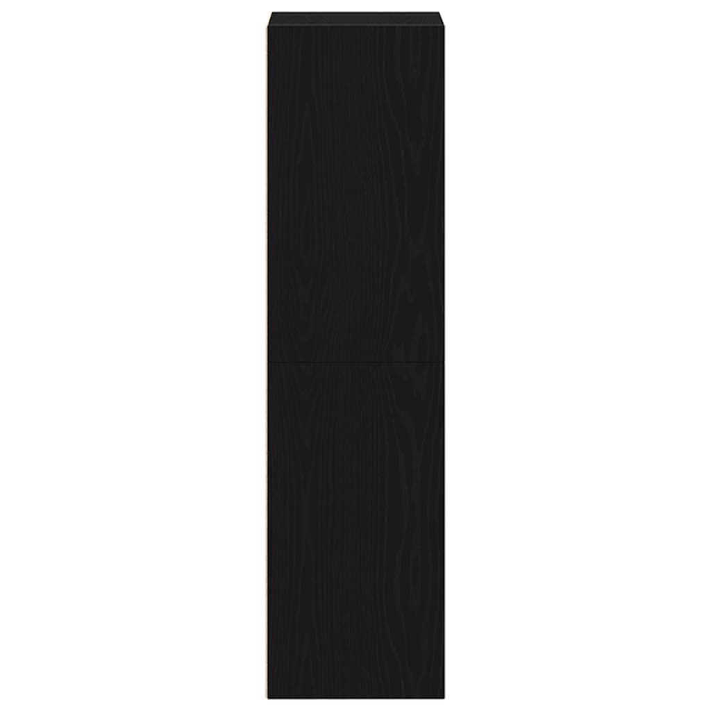 Polica za knjige crni hrast 36x30x114 cm Inženirsko drvo