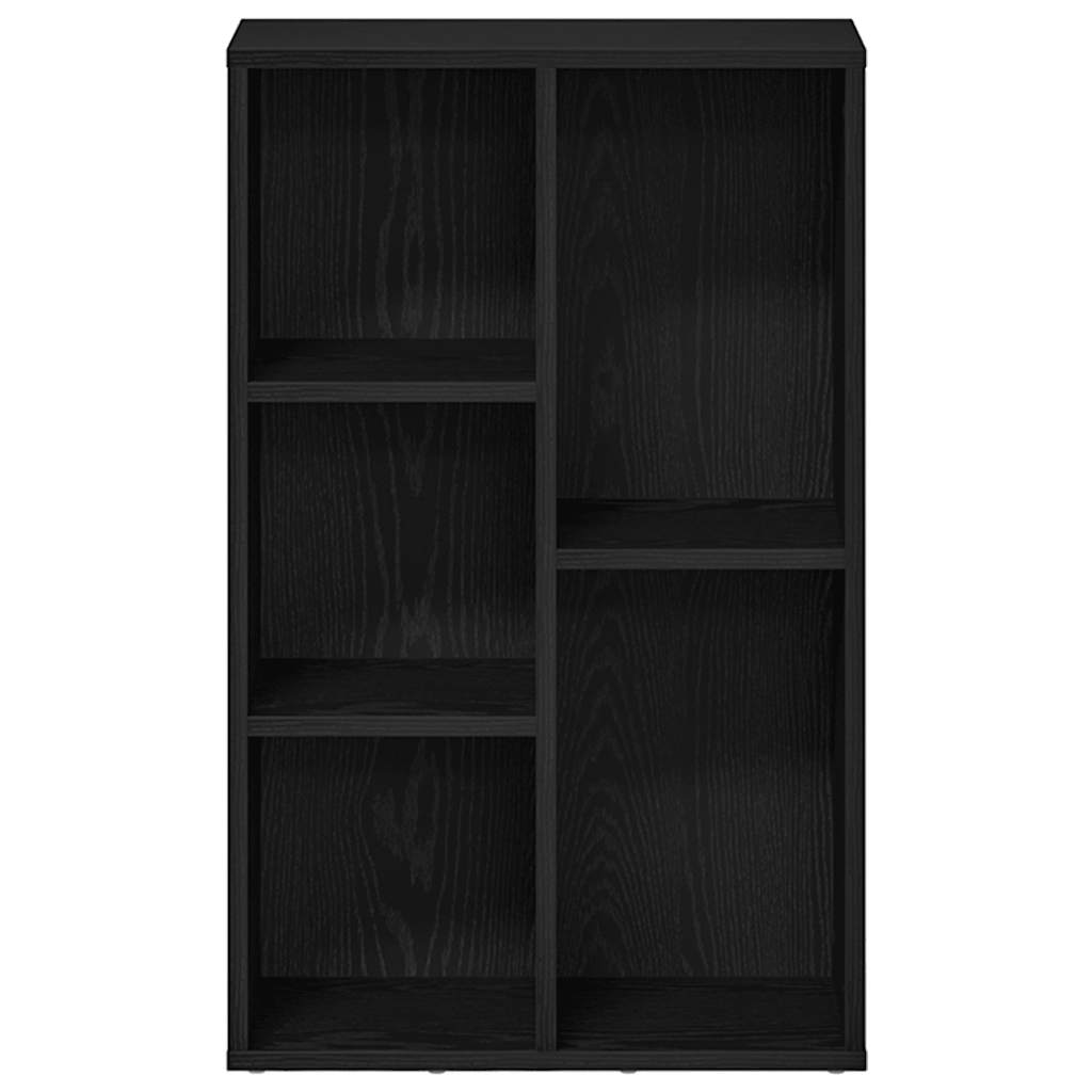 Polica za knjige crni hrast 50x25x80 cm inženjerski drvo