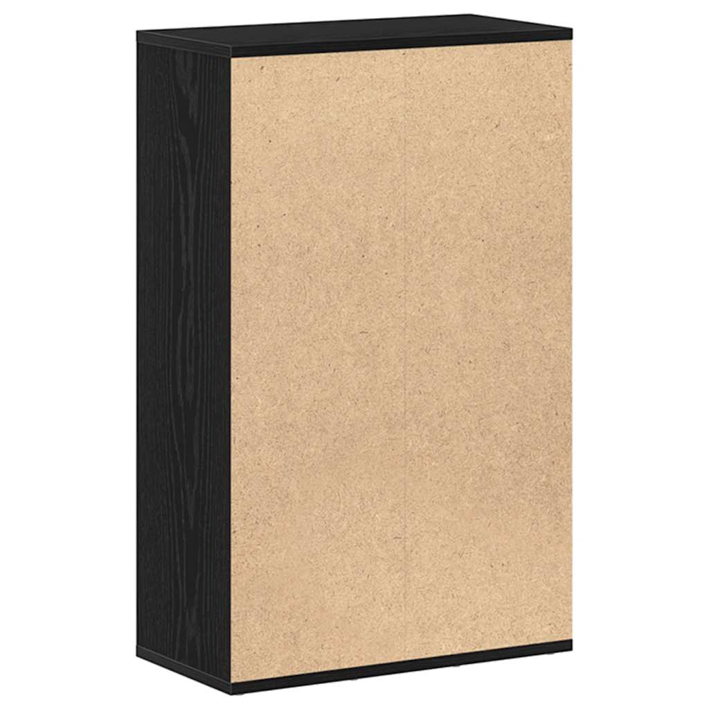 Polica za knjige crni hrast 50x25x80 cm inženjerski drvo