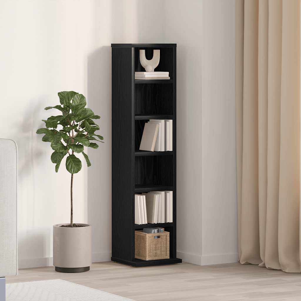CD ormarić crni hrast 21x20x88 cm konstruirano drvo