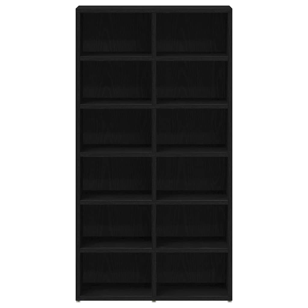 Stalak za cipele crni hrast 54x34x100,5 cm Konstruirano drvo
