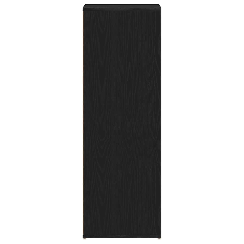 Stalak za cipele crni hrast 54x34x100,5 cm Konstruirano drvo