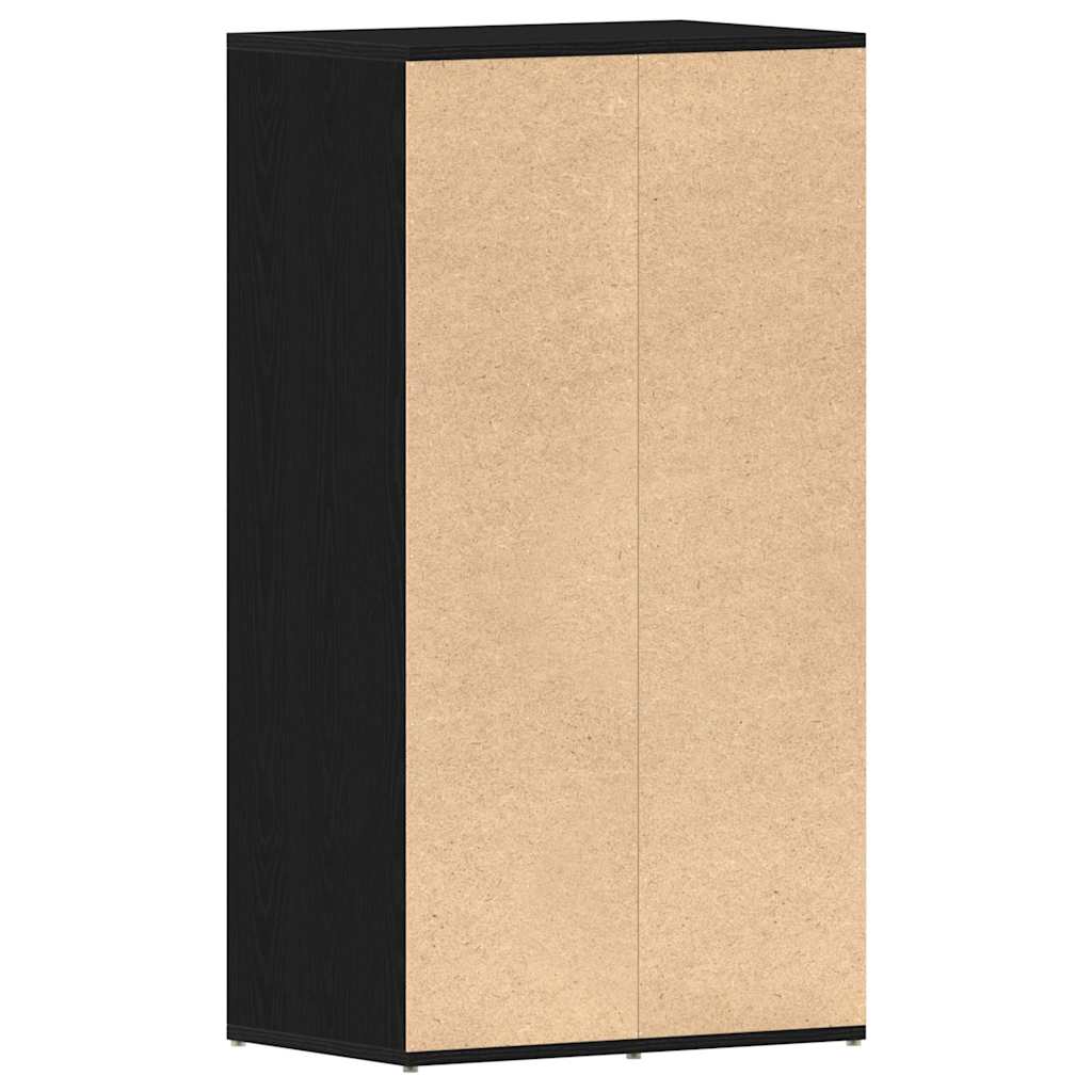 Stalak za cipele crni hrast 54x34x100,5 cm Konstruirano drvo
