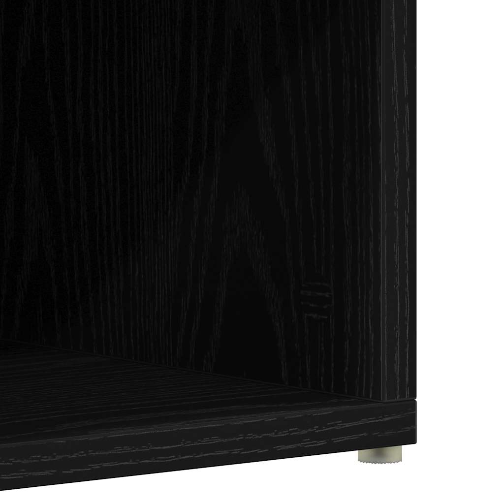 Stalak za cipele crni hrast 54x34x100,5 cm Konstruirano drvo