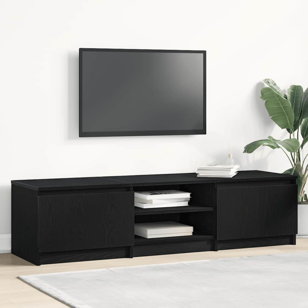 TV ormarić crni hrast 140x40x36 cm inženjerski drvo