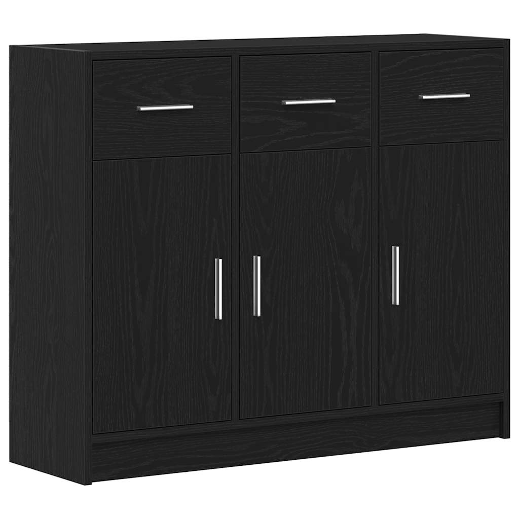 Komoda crni hrast 91x28x75 cm Inženirsko drvo