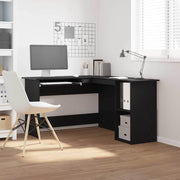 Kutni stol Crni hrast 120 x 140 x 75 cm Konstruirano drvo
