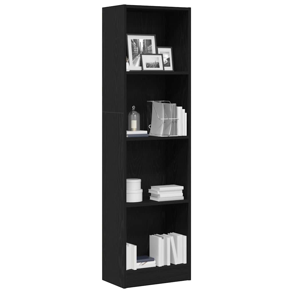 Biblioteka crni hrast 40x24x143 cm Inženirsko drvo