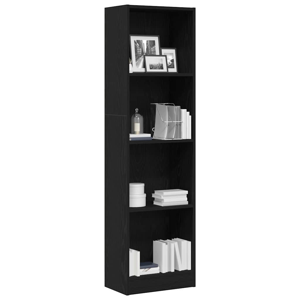 Biblioteka crni hrast 40x24x143 cm Inženirsko drvo