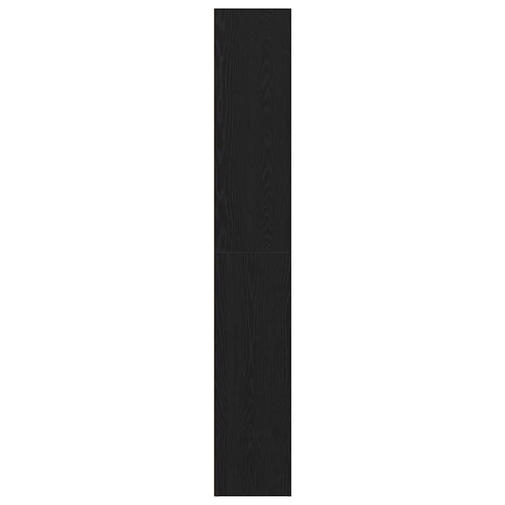 Polica za knjige crni hrast 60x30x189 cm konstruirano drvo