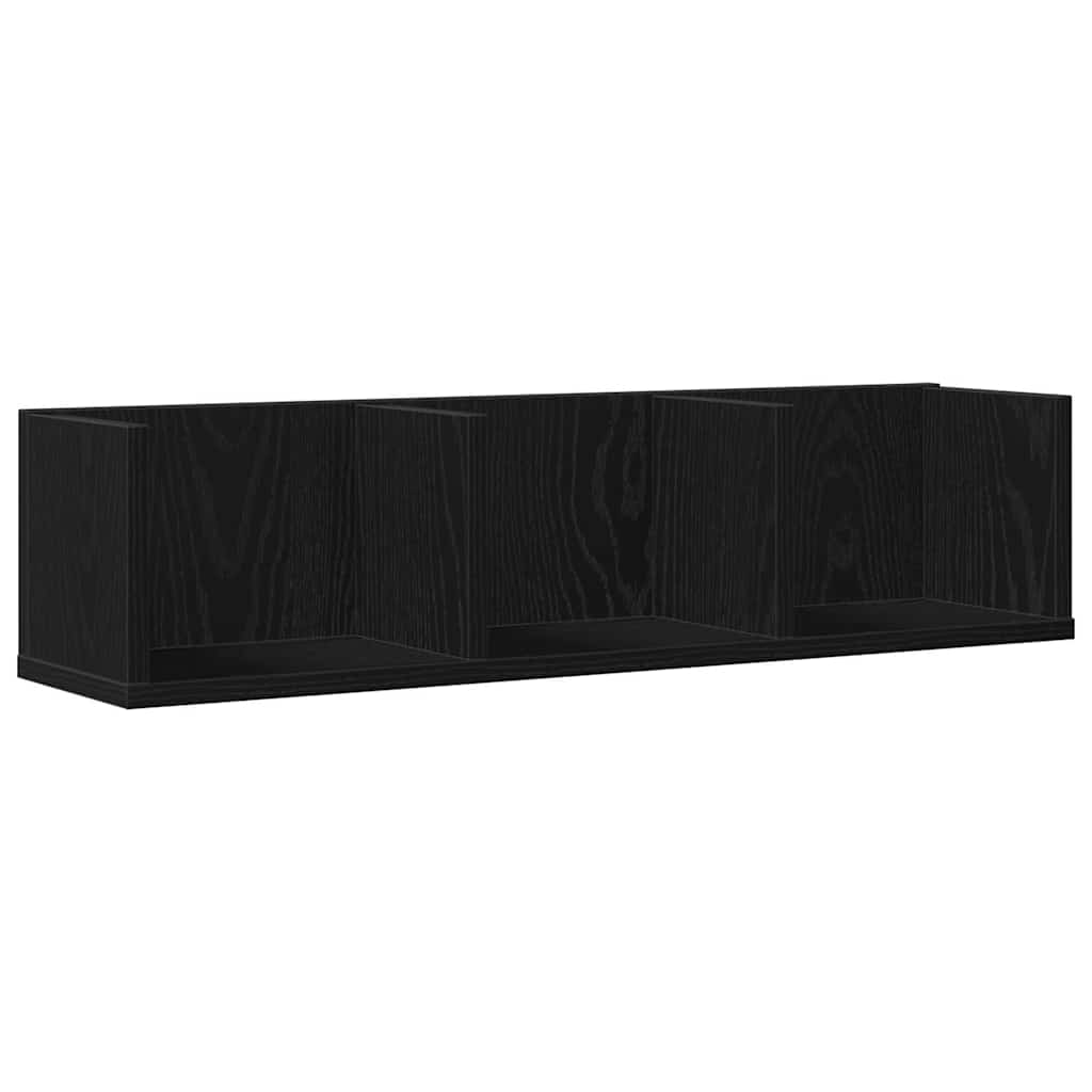 Polica na zidu Crni hrast 75 x 18 x 18 cm Konstruirano drvo