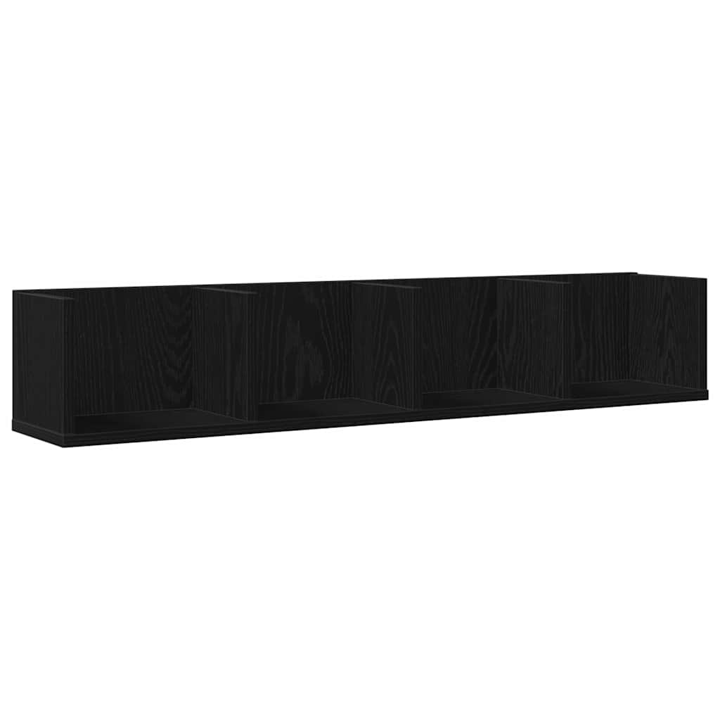 Polica na zidu Crni hrast 100 x 18 x 18 cm Konstruirano drvo