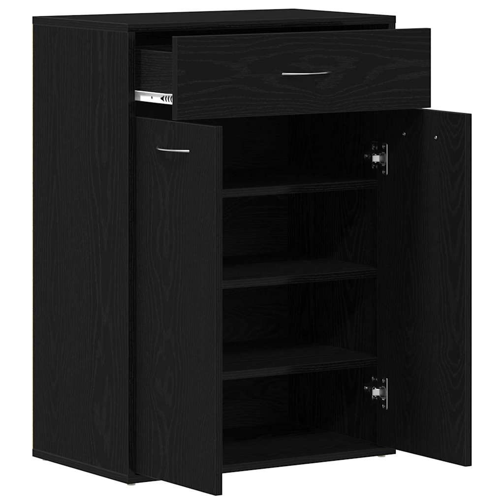Polica za cipele Crni hrast 60 x 35 x 84 cm Konstruirano drvo