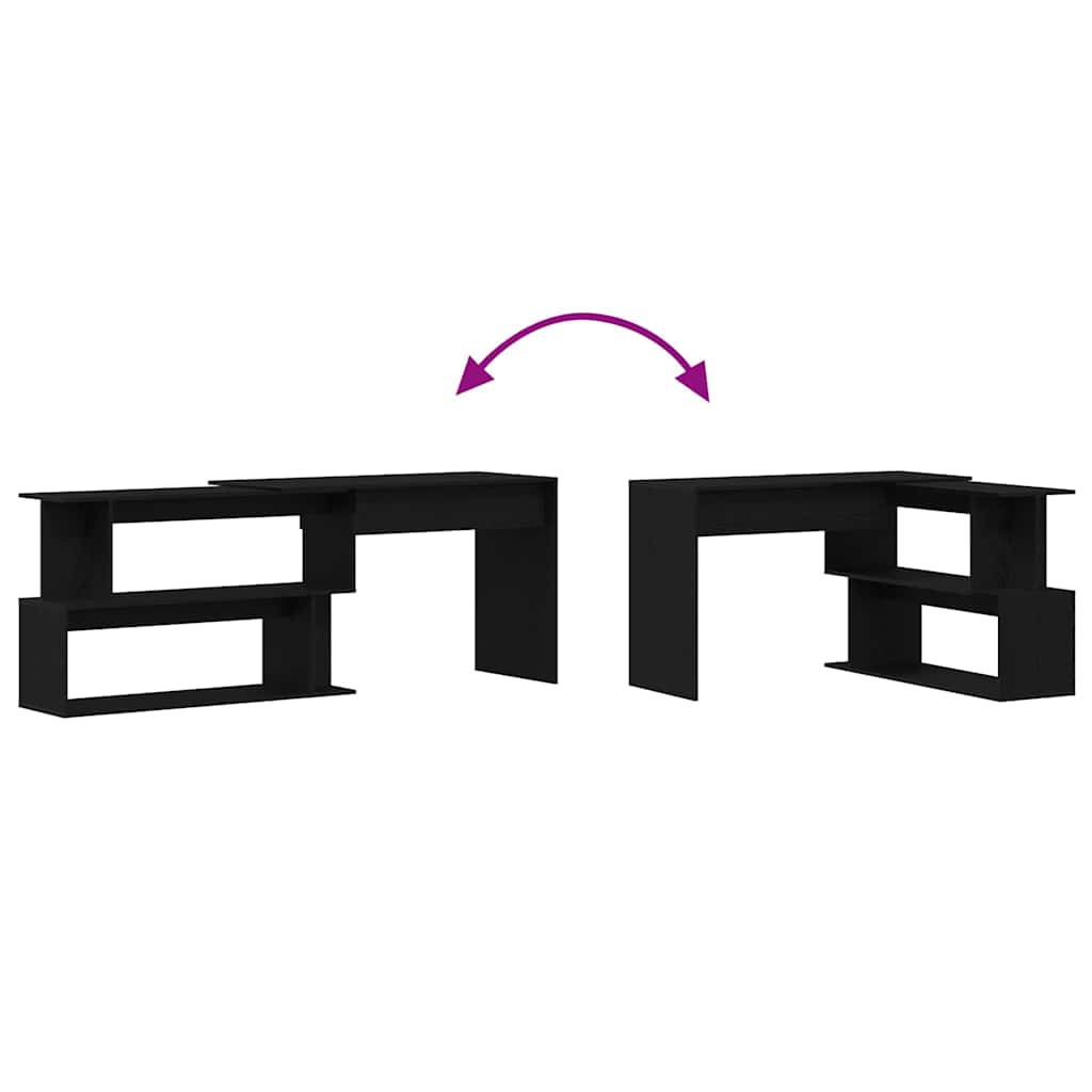 Stol Crni hrast 200 x 50 x 76 cm Konstruirano drvo