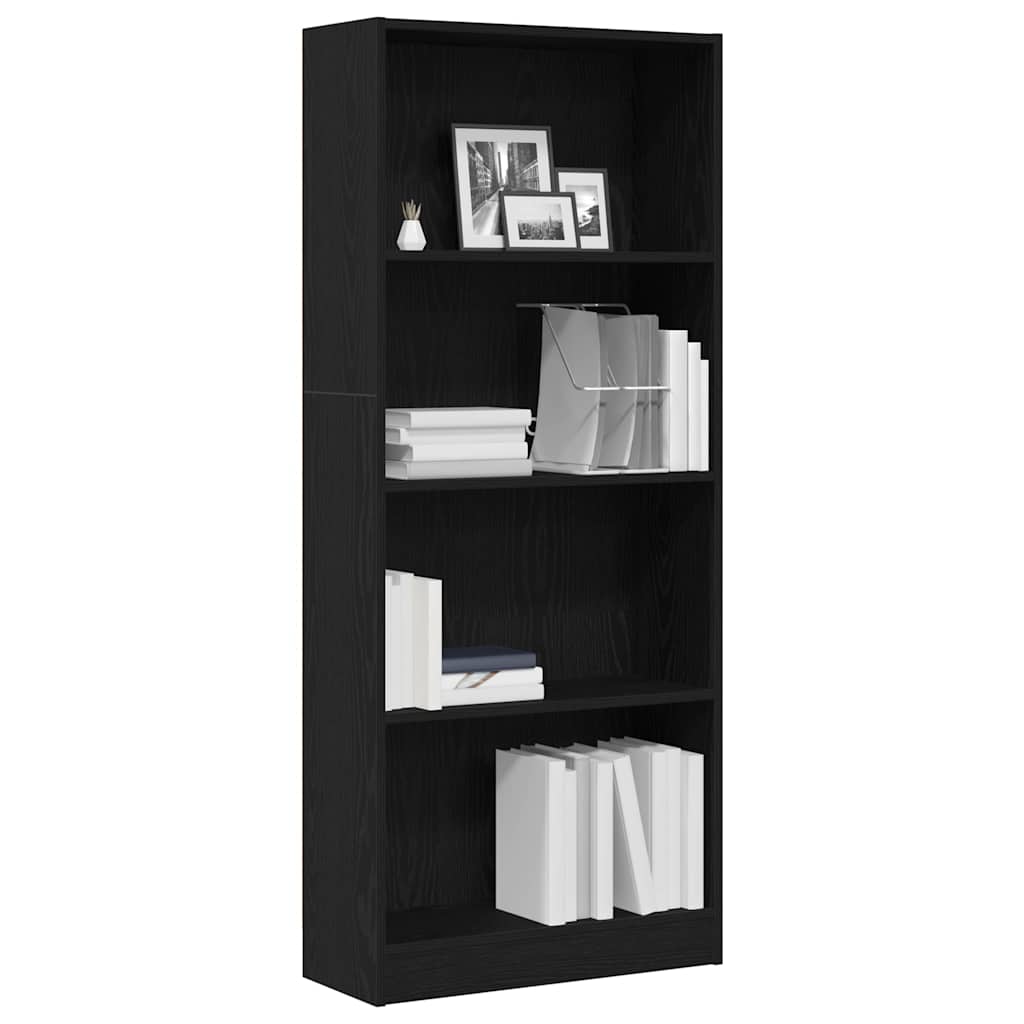 Polica Crni hrast 60 x 24 x 143 cm Konstruirano drvo