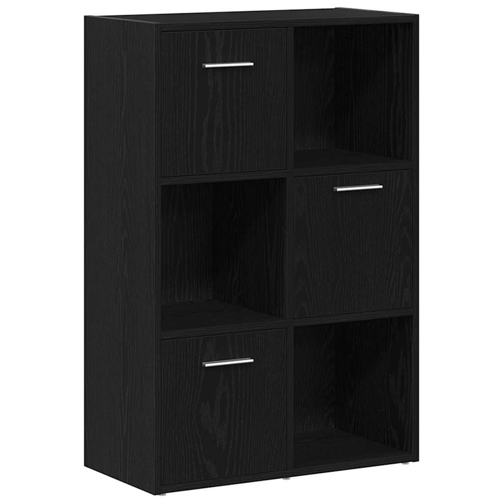 Ormar za knjige/Pregrada za sobu crni hrast 60,5 x 30 x 90 cm inženjerski drvo