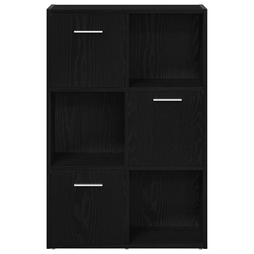 Ormar za knjige/Pregrada za sobu crni hrast 60,5 x 30 x 90 cm inženjerski drvo