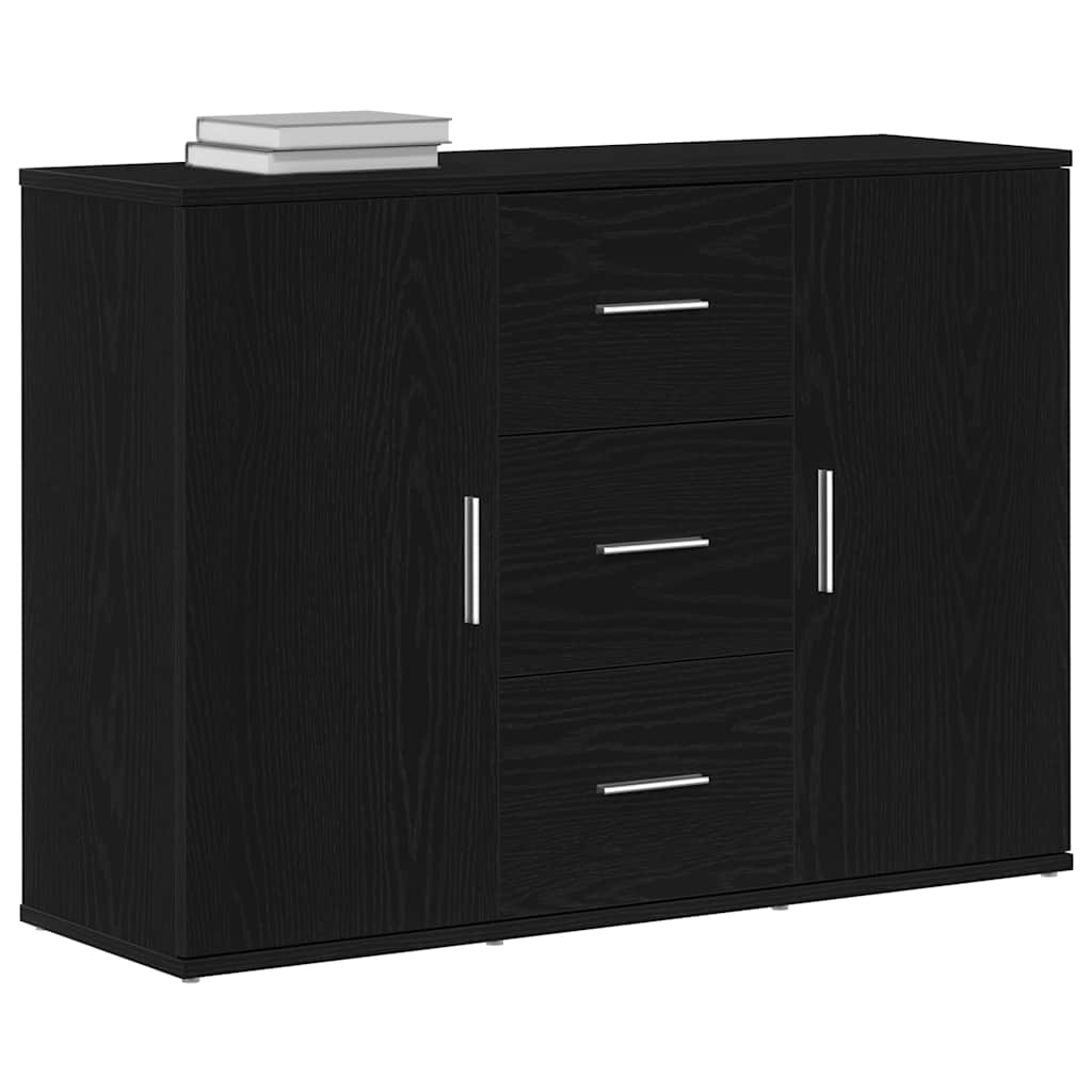 Komoda crni hrast 91x29,5x65 cm konstruirano drvo