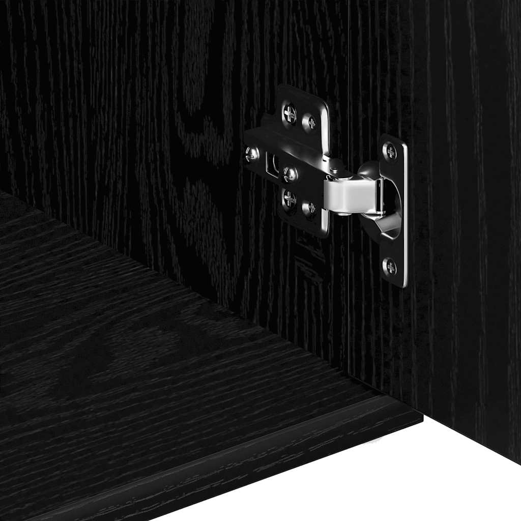 Komoda crni hrast 91x29,5x65 cm konstruirano drvo