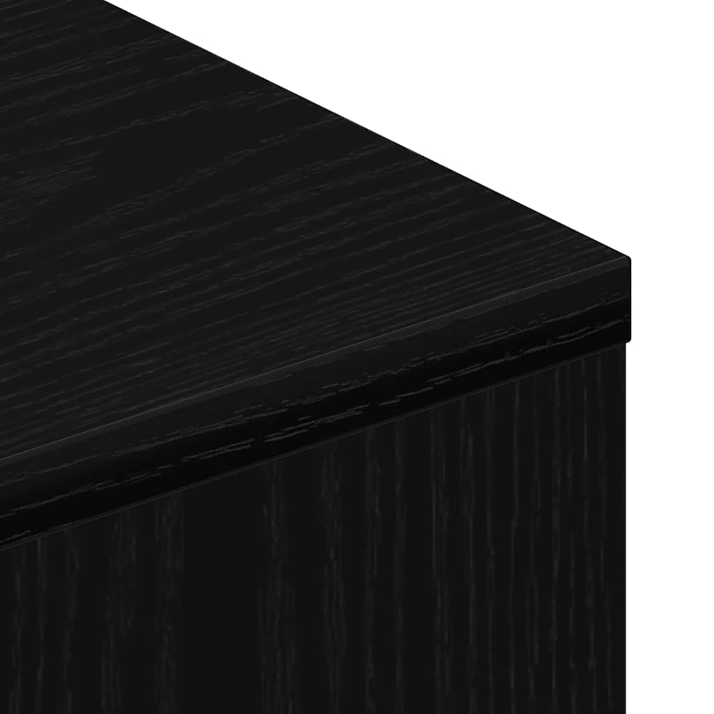 TV ormarić s kotačićima crni hrast 102x34,5x43 cm