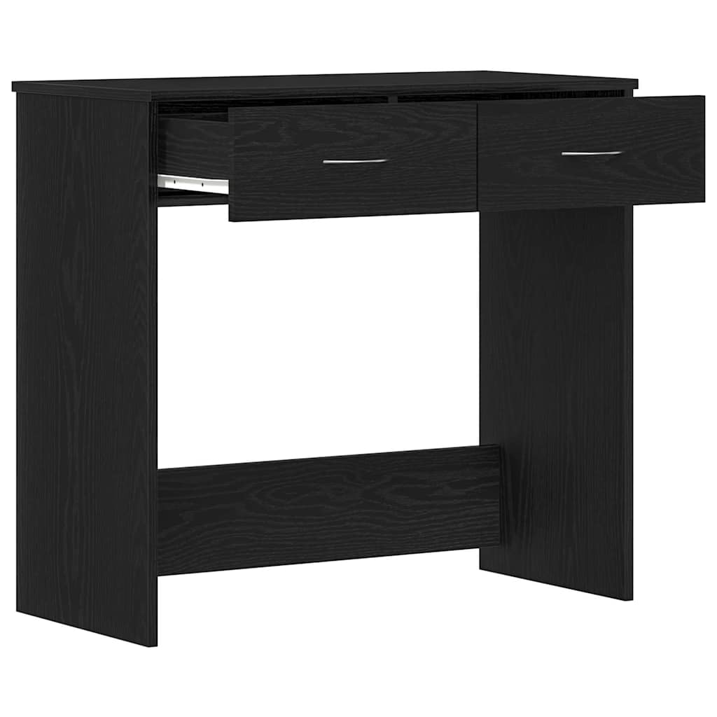 Stol s ladicama Crni hrast 80 x 40 x 75 cm Konstruirano drvo