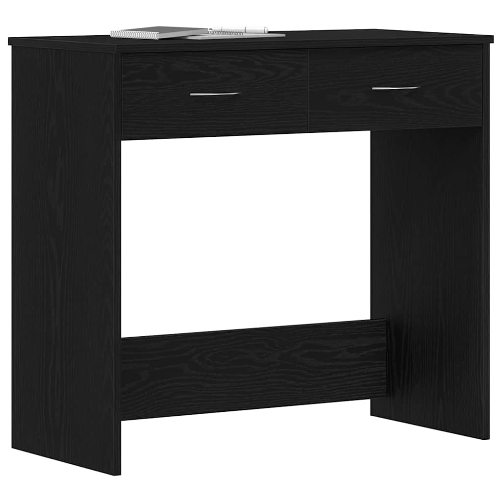 Stol s ladicama Crni hrast 80 x 40 x 75 cm Konstruirano drvo