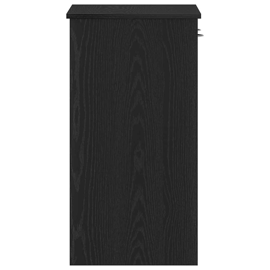 Stol s ladicama Crni hrast 80 x 40 x 75 cm Konstruirano drvo
