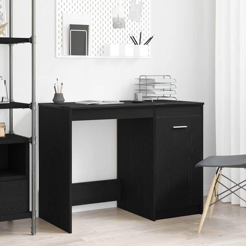 Stol s pohranom Crni hrast 100 x 50 x 76 cm Konstruirano drvo
