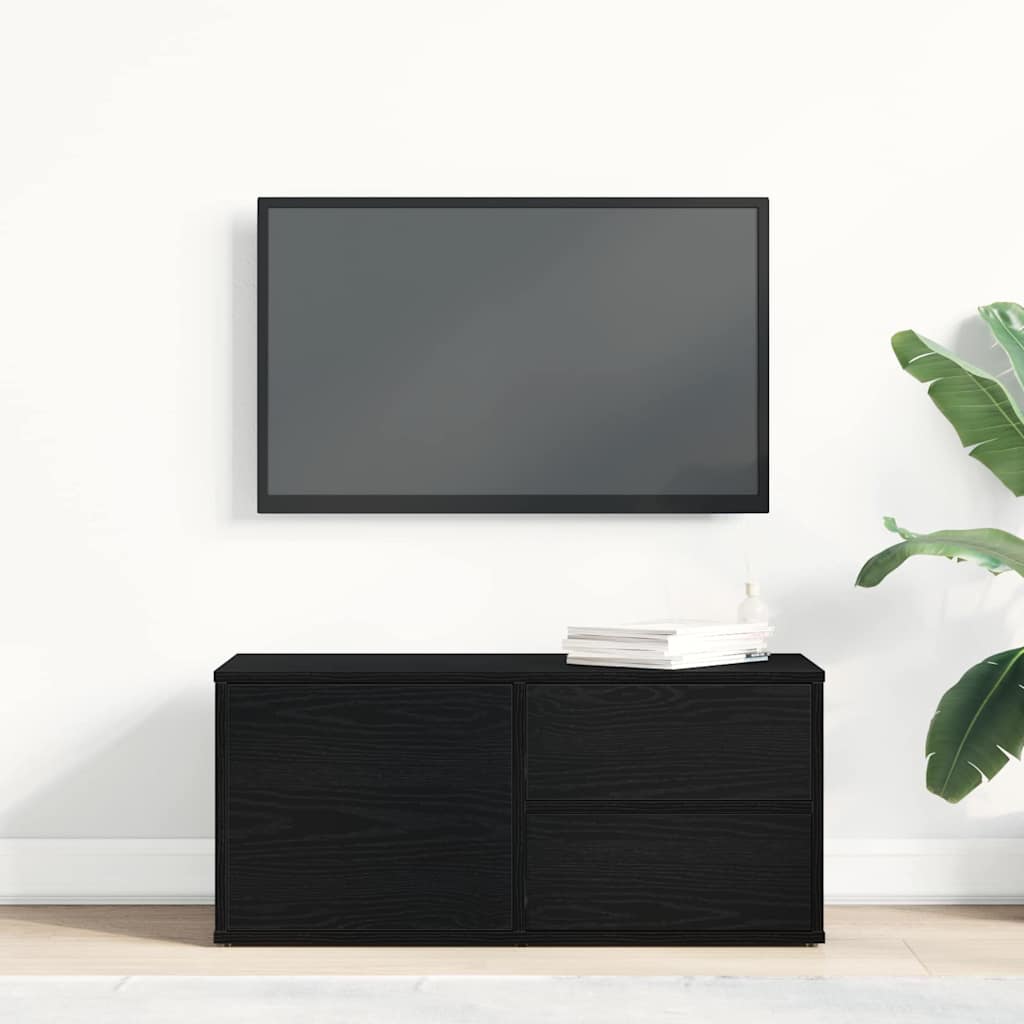 TV ormar Crni hrast 80 x 34 x 36 cm Konstruirano drvo