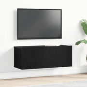 TV ormar Zidne Crni hrast 80 x 30 x 30 cm Konstruirano drvo