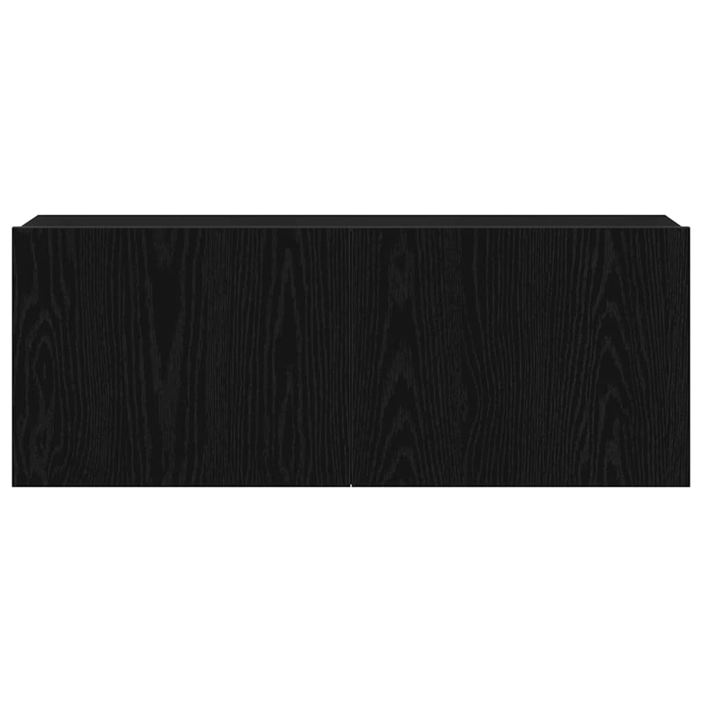 TV ormar Zidne Crni hrast 80 x 30 x 30 cm Konstruirano drvo