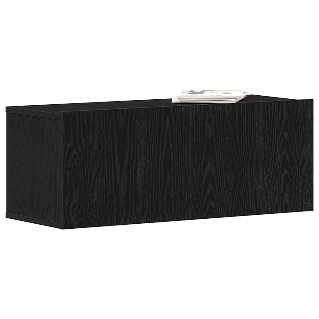 TV ormar Zidne Crni hrast 80 x 30 x 30 cm Konstruirano drvo
